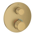 GROHE Atrio Private Collection termostatyczna bateria do obsługi dwóch odbiorników, element zewnętrzny, złoty szczotkowany - brushed cool sunrise 24396GN0