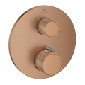 GROHE Atrio Private Collection termostatyczna bateria do obsługi dwóch odbiorników, element zewnętrzny, miedziany szczotkowany - brushed warm sunset 24396DL0