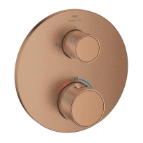 GROHE Atrio Private Collection termostatyczna bateria do obsługi dwóch odbiorników, element zewnętrzny, miedziany szczotkowany - brushed warm sunset 24396DL0
