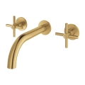 GROHE Atrio trzyotworowa bateria umywalkowa podtynkowa, element zewnętrzny, złoty szczotkowany - brushed cool sunrise 20661GN0