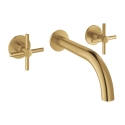 GROHE Atrio trzyotworowa bateria umywalkowa podtynkowa M-size, element zewnętrzny, złoty szczotkowany - brushed cool sunrise 20661GN0
