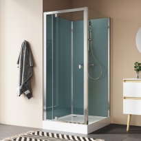 Ronal Modul 1200 kabina czterościenna kwadratowa 80x80cm, wariant 3, wersja montażu: narożnik 28083P124007