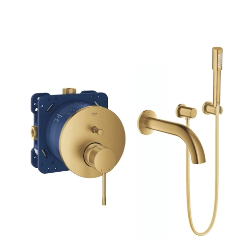 GROHE Essence zestaw wannowy podtynkowy złoty szczotkowany - brushed cool sunrise 24058GN1-10