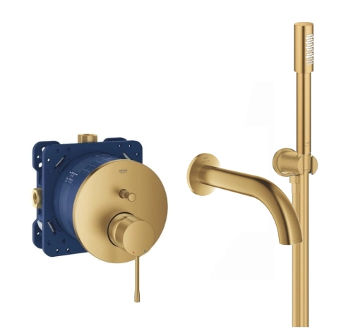 GROHE Essence zestaw wannowy podtynkowy złoty szczotkowany - brushed cool sunrise 24058GN1-11.png