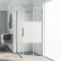 Novellini Riga A kabina kwadratowa 90x90cm, drzwi przesuwne, profile inox szczotkowany, szkło wzór Rose 1 RIGA87LD-87LS-56Z