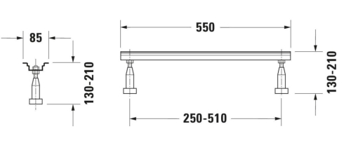 Duravit nóżki uniwersalne 790100000000000
