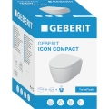 Geberit Icon miska podwieszana 49x35,5cm, TurboFlush, biała z deską wolnoopadającą 503.048.00.1