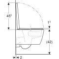 Geberit Icon miska podwieszana 49x35,5cm, TurboFlush, biała z deską wolnoopadającą 503.048.00.1