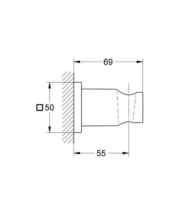 Grohe Rainshower uchwyt punktowy brushed hard graphite 27075AL0