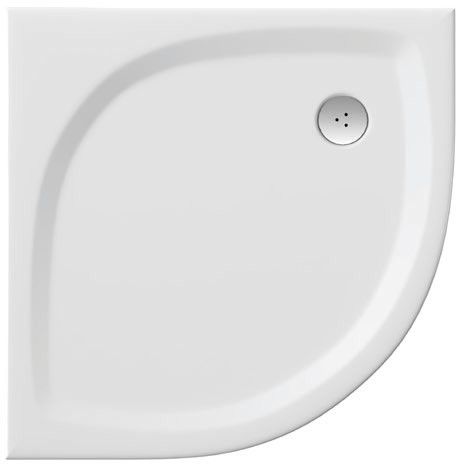 RAVAK Elipso Pro Flat brodzik półokrągły 90x90 cm XA237711010, zdjęcie produktowe, syfon widoczny na zdjęciu należy zamawiać oddzielnie