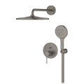 GROHE Essence zestaw prysznicowy podtynkowy z deszczownicą i kompletem natryskowym brushed hard graphite (24058AL1, 26558AL0, 28362A01, 26658AL0, 26574AL0)