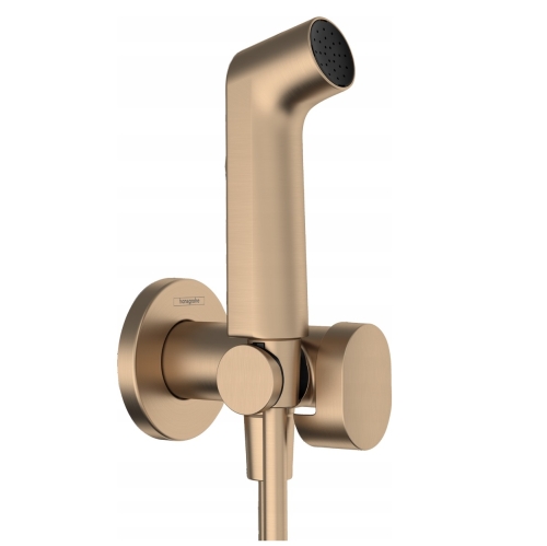 HansGrohe Bidette główka prysznicowa 1jet E EcoSmart z mieszaczem, uchwytem i wężem prysznicowym 125 cm, brąz szczotkowany 29232140