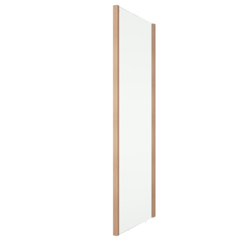 Ronal Solino SOLT3 ścianka boczna 70cm, profil miedziany szczotkowany, szkło bezbarwne SOLT307002707