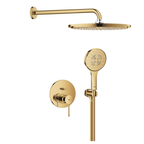 Grohe Essence zestaw prysznicowy podtynkowy z deszczownicą i kompletem natryskowym, cool sunrise 24058GL1-50