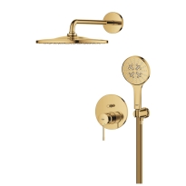 Zestaw Grohe Essence prysznicowy podtynkowy z deszczownicą i kompletem natryskowym złoty (24058GL1, 26558GL0, 28362GL1, 26658GL0, 26574GL0)
