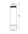 GROHE Blue filtr M-size 40430001 rysunek wymiarowy