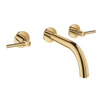 GROHE Atrio bateria umywalkowa podtynkowa 3-otw. L-180mm, element zewnętrzny, złoty błyszczący - cool sunrise 20662GL0