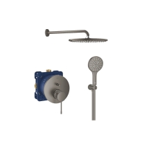 Grohe Essence zestaw prysznicowy podtynkowy z deszczownicą 310mm, ramię 380 mm, brushed hard graphite 24058AL1-20