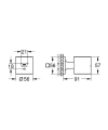 GROHE Allure chrom 40278001 rysunek wymiarowy