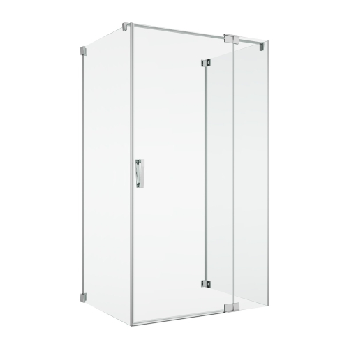 Ronal Cadura kabina trójścienna 80x90x80cm, prawa, profil srebrny połysk, szkło bezbarwne CA13D090-CAT1080-CAT3080-RCA50.1000-50.07