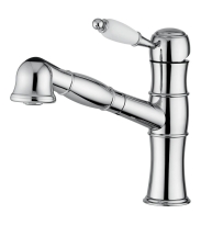 Emmevi Laguna bateria zlewozmywakowa z wyciąganą wylewką, chrom 40065CR