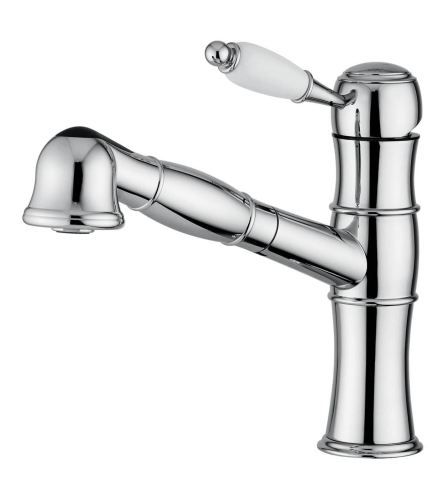 Emmevi Laguna 40065CR – bateria kuchenna chrom z wyciąganą wylewką