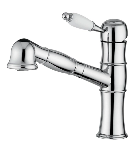Emmevi Laguna 40065CR – bateria kuchenna chrom z wyciąganą wylewką