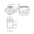 Zestaw WC GROHE EuroCeramic 102510SH00 rysunek wymiarowy
