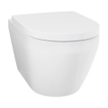 Miska WC podwieszana GROHE EuroCeramic 102485SH00 – widok z przodu, bezkołnierzowa, z powłoką HyperClean