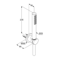Kludi Nova Fonte Puristic 20850N0-15 wymiary