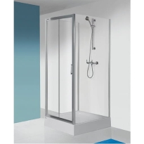 Sanplast TX5b kabina trójścienna kwadratowa 100x100x100cm, szkło bezbarwne W0, profile srebrne błyszczące 600-271-1110-2-1330-38-401