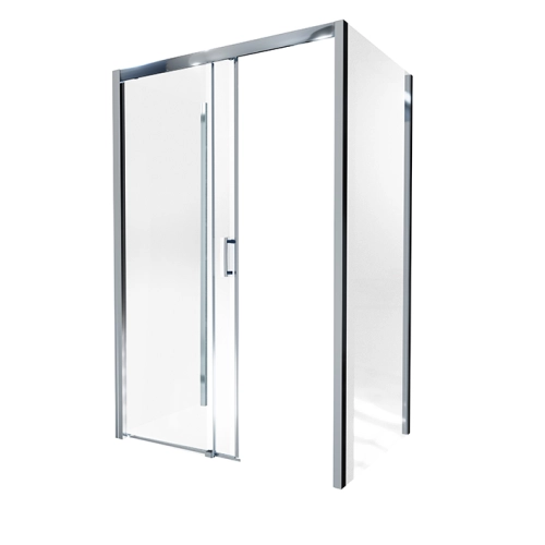 Sanplast Free Zone kabina trójścienna kwadratowa lewa 100x100x100cm, szkło bezbarwne W0, profile srebrne błyszczące 600-271-3110-2-1330-38-401