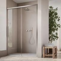 Ronal Oriana drzwi prysznicowe 120cm(116-120cm), drzwi przesuwne, nikiel szczotkowany, szkło bezbarwne D36S21202507