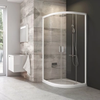 RAVAK Blix BLCP4-80cm kabina półokrągła, Anticalc, profil biały 3B240100Z1