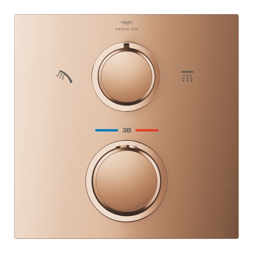 Panel zewnętrzny baterii termostatycznej GROHE Spa Allure brushed warm sunset