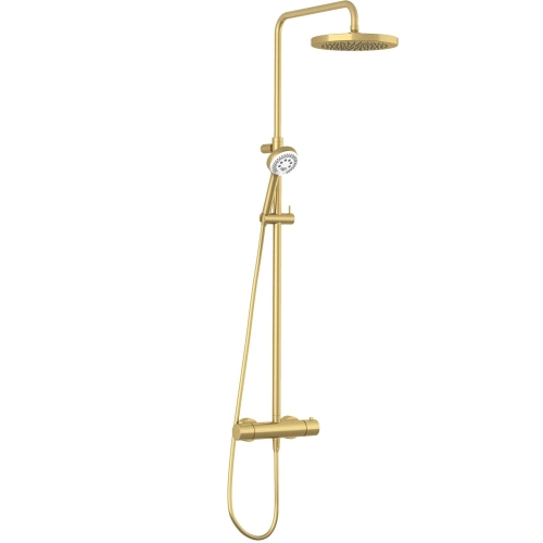 Kludi Logo Dual Shower System kolumna prysznicowa złoty szczotkowany Brushed Gold