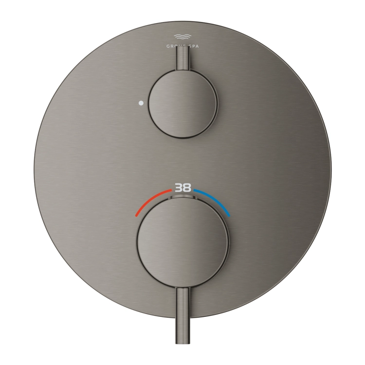 Metalowe pokrętła baterii GROHE Atrio brushed hard graphite