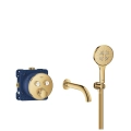 Zestaw wannowy podtynkowy GROHE Grohtherm SmartControl Cool Sunrise z wylewką, rączką i wężem prysznicowym