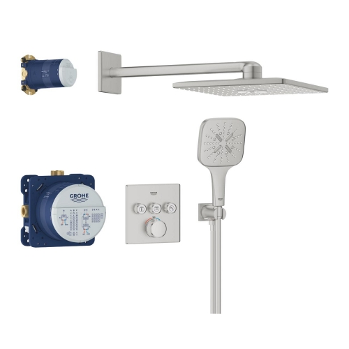 Grohe SmartControl komplet prysznicowy w kolorze stali nierdzewnej