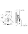 Grohe Lineare bateria wannowo-prysznicowa podtynkowa, element zewnętrzny do 35501, chrom 19297001