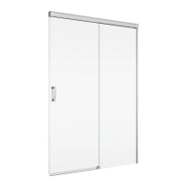 Ronal Cadura drzwi przesuwne dwuczęściowe 130cm(126,4-130,9cm), prawe, profil srebrny połysk, szkło bezbarwne CAS2D1305007