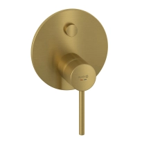 KLUDI Bozz bateria wannowo-prysznicowa podtynkowa do KLUDI-SLIM.BOXX, element zewnętrzny, złoty szczotkowany 38759N076