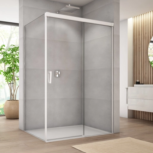 Kabina prysznicowa Ronal Cadura 90x140 cm biała mat