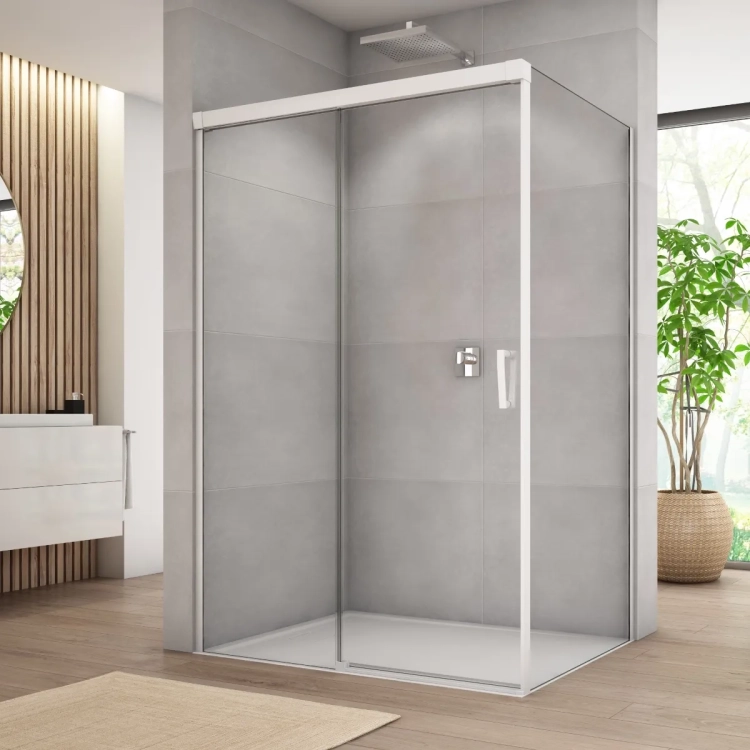 Kabina prysznicowa Ronal Cadura 140x80 cm biała mat