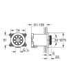 GROHE Rainshower Aqua 26801DC0 rysunek wymiarowy