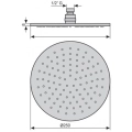 Emmevi deszczownica okrągła 250mm, czrny mat C06657-30NO