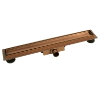 Odpływ liniowy Balneo Duplex Next Copper 80 cm miedziany dwustronny PVD z niskim syfonem