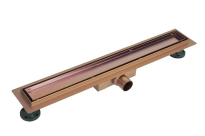 Odpływ liniowy Balneo Duplex Next Copper 70 cm miedziany dwustronny PVD z niskim syfonem CO-70N