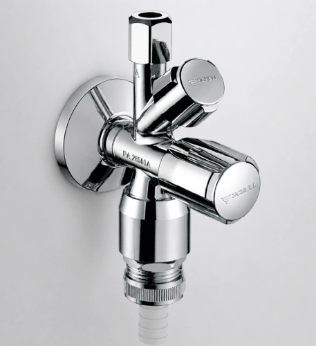 Schell Comfort 035490699 kombinowany zawór kątowy 1/2 x 3/8 x 3/4 chrom
