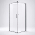 Sanplast TX5 kabina trójścienna kwadratowa 90x90x90cm szkło bezbarwne W0, profile srebrne błyszczące 600-271-0230-1320-38-401